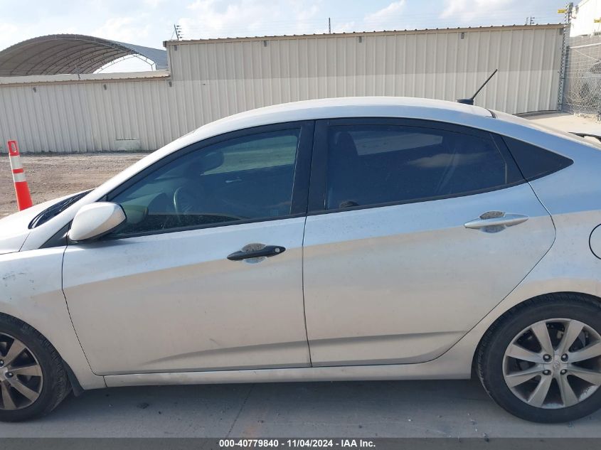 2013 Hyundai Accent Gls VIN: KMHCU4AEXDU289241 Lot: 40779840