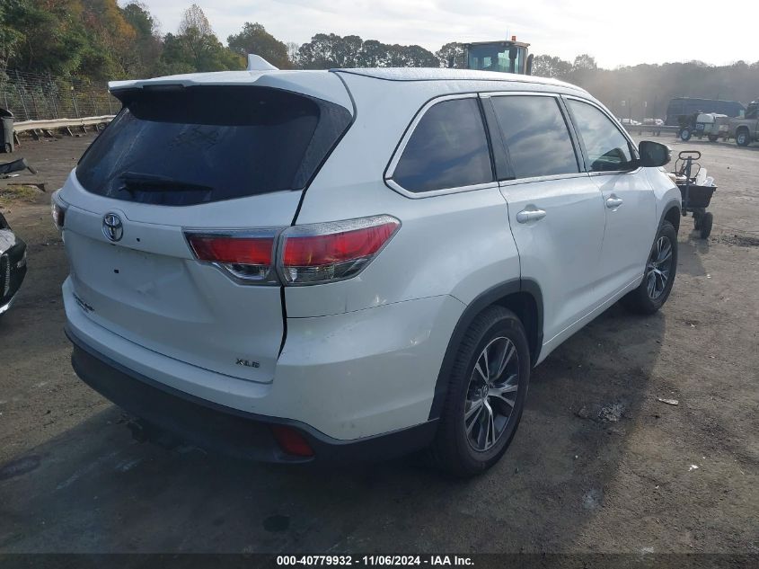 VIN 5TDKKRFH0GS131859 2016 Toyota Highlander, Xle V6 no.4