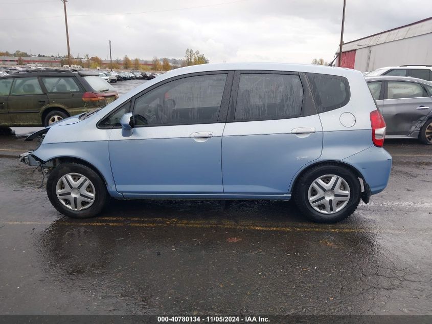 2008 Honda Fit VIN: JHMGD37408S007087 Lot: 40780134