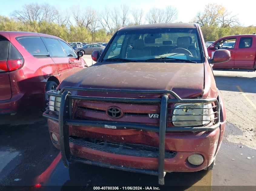 2005 Toyota Tundra Limited V8 VIN: 5TBDT481X5S489730 Lot: 40780306