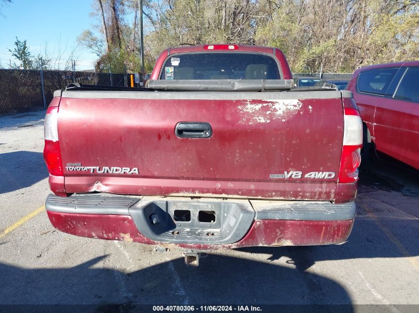 2005 Toyota Tundra Limited V8 VIN: 5TBDT481X5S489730 Lot: 40780306