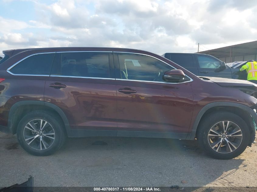 2019 Toyota Highlander Le VIN: 5TDZARFH4KS056853 Lot: 40780317