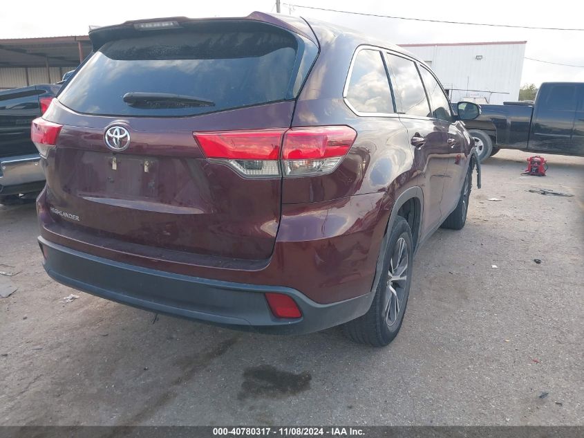 VIN 5TDZARFH4KS056853 2019 Toyota Highlander, LE no.4