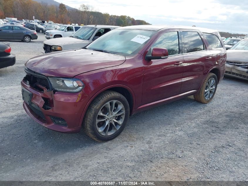 2020 Dodge Durango Gt Plus Awd VIN: 1C4RDJDG5LC261653 Lot: 40780587