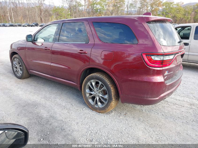 2020 Dodge Durango Gt Plus Awd VIN: 1C4RDJDG5LC261653 Lot: 40780587