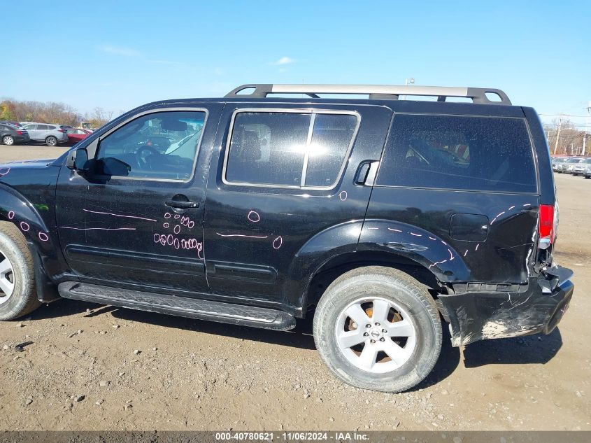 2008 Nissan Pathfinder Se VIN: 5N1AR18B98C632183 Lot: 40780621