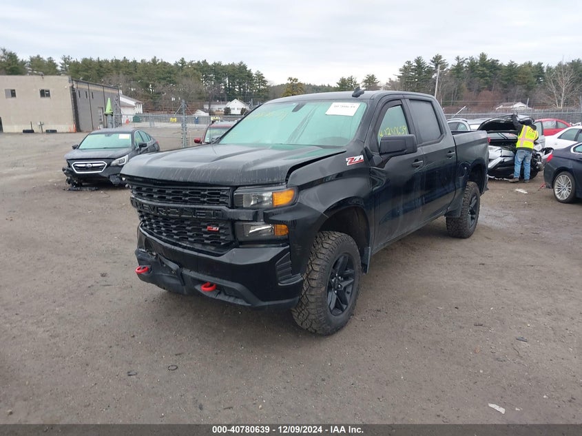 Vin: 1gcpyceh9mz433874, lot: 41270124, chevrolet silverado 1500 4wd  short bed custom trail boss 20212
