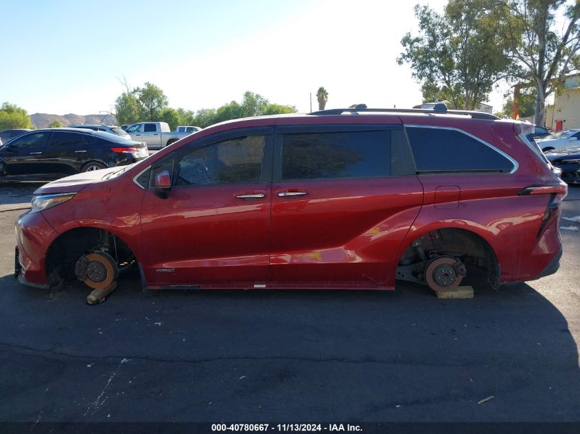 2021 Toyota Sienna Xle VIN: 5TDYRKEC3MS067783 Lot: 40780667