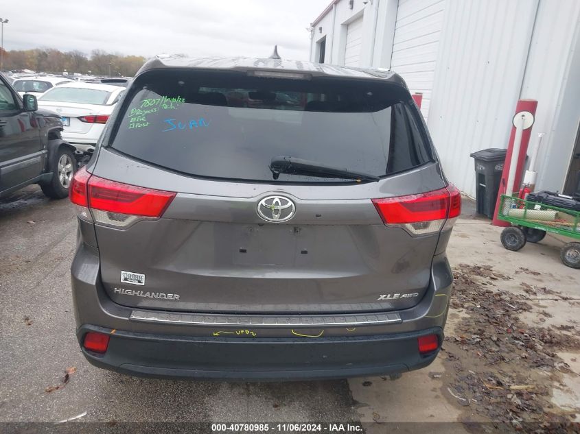 2018 Toyota Highlander Xle VIN: 5TDJZRFH6JS552676 Lot: 40780985