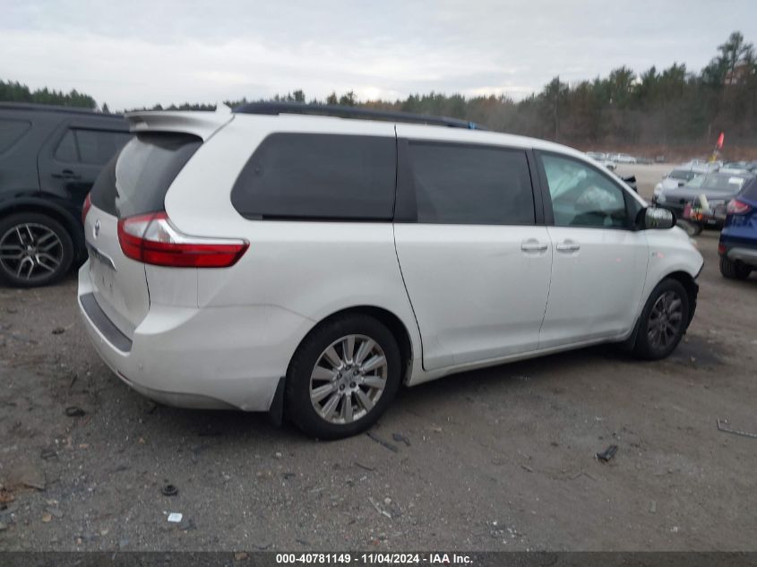 2017 Toyota Sienna Limited Premium 7 Passenger VIN: 5TDDZ3DC3HS153042 Lot: 40781149