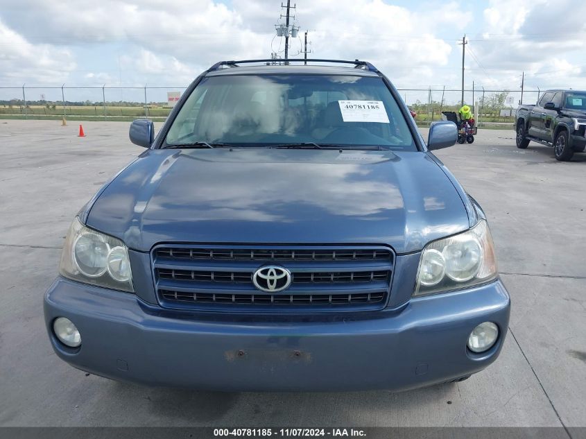 2001 Toyota Highlander V6 VIN: JTEGF21A710007279 Lot: 40781185