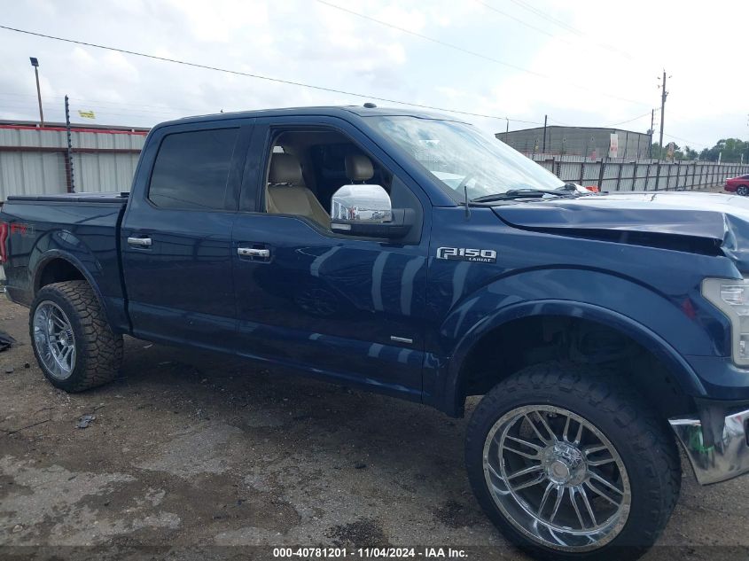 2015 Ford F-150 Lariat VIN: 1FTEW1EGXFKE05294 Lot: 40781201