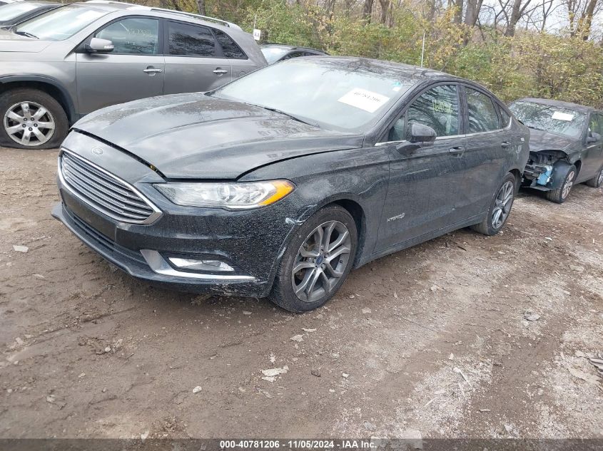 2017 Ford Fusion Hybrid Se VIN: 3FA6P0LUXHR300344 Lot: 40781206