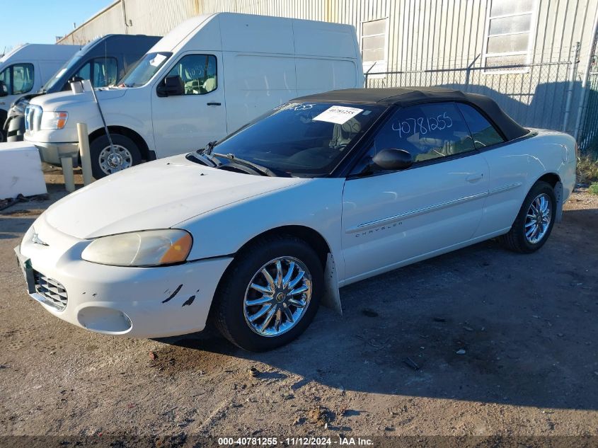 2001 Chrysler Sebring Limited VIN: 1C3EL65U21N726110 Lot: 40781255