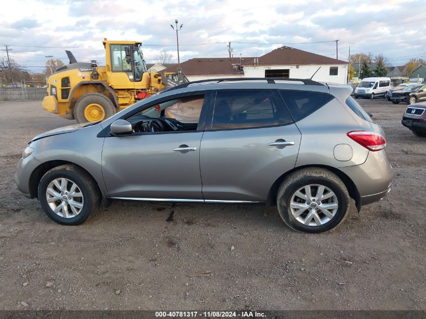 2011 Nissan Murano Sl VIN: JN8AZ1MW7BW160637 Lot: 40781317