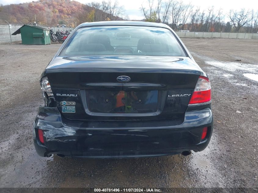 2008 Subaru Legacy 2.5I VIN: 4S3BL616986215925 Lot: 40781496