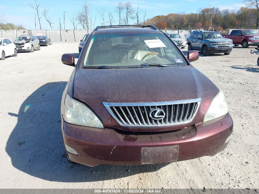 2008 Lexus Rx 350 VIN: JTJHK31U182044487 Lot: 40781635