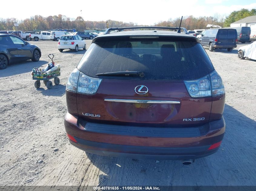 2008 Lexus Rx 350 VIN: JTJHK31U182044487 Lot: 40781635