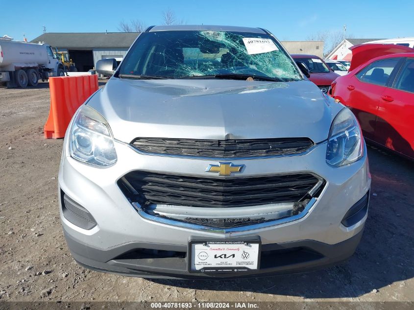 2017 Chevrolet Equinox Ls VIN: 2GNALBEK4H1584167 Lot: 40781693