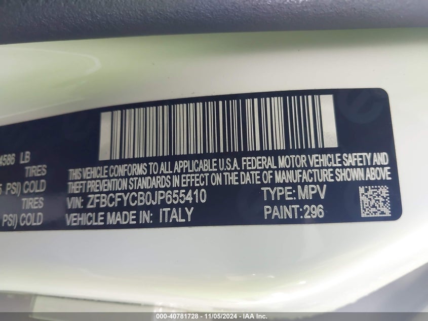 2018 FIAT 500X URBANA AWD - ZFBCFYCB0JP655410
