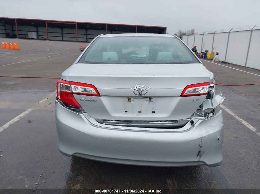 2013 Toyota Camry Le VIN: 4T1BF1FKXDU706621 Lot: 40781747