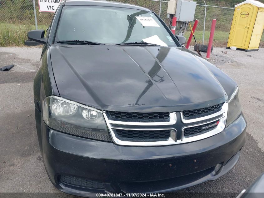 2013 Dodge Avenger Se VIN: 1C3CDZAB8DN725297 Lot: 40781847