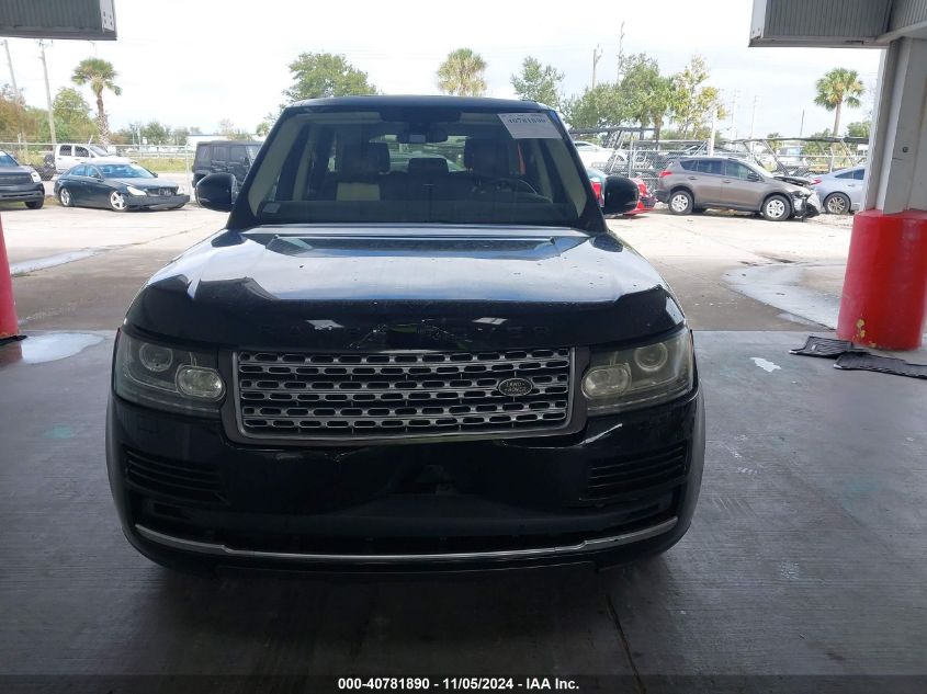 2016 Land Rover Range Rover 3.0L V6 Turbocharged Diesel Hse Td6 VIN: SALGS2KF7GA258843 Lot: 40781890