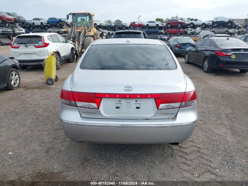 2008 Hyundai Azera Limited VIN: KMHFC46F58A305788 Lot: 40782040