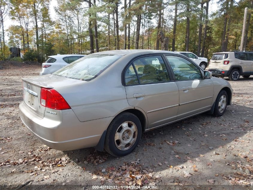 2003 Honda Civic Hybrid VIN: JHMES96653S029680 Lot: 40782132