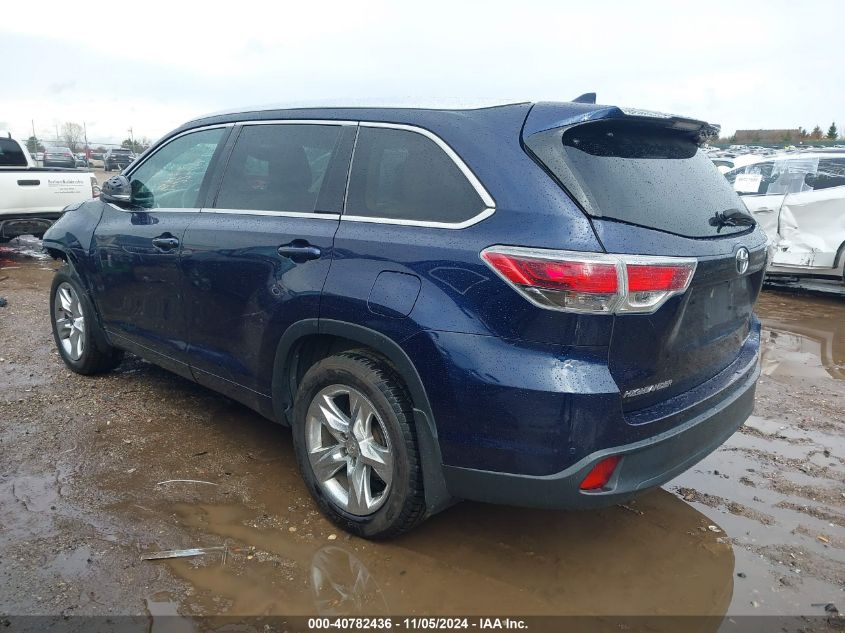 2014 TOYOTA HIGHLANDER LIMITED PLATINUM V6/LIMITED V6 - 5TDDKRFH7ES028833