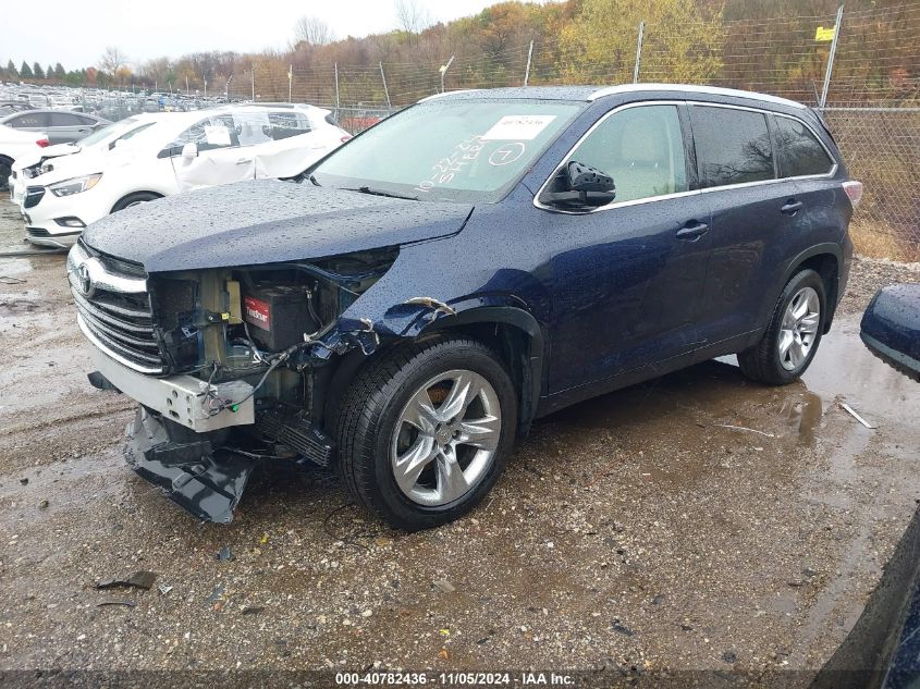 2014 TOYOTA HIGHLANDER LIMITED PLATINUM V6/LIMITED V6 - 5TDDKRFH7ES028833