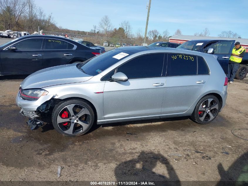 2016 Volkswagen Golf Gti Autobahn W/Performance Package 4-Door VIN: 3VW447AU3GM018142 Lot: 40782570