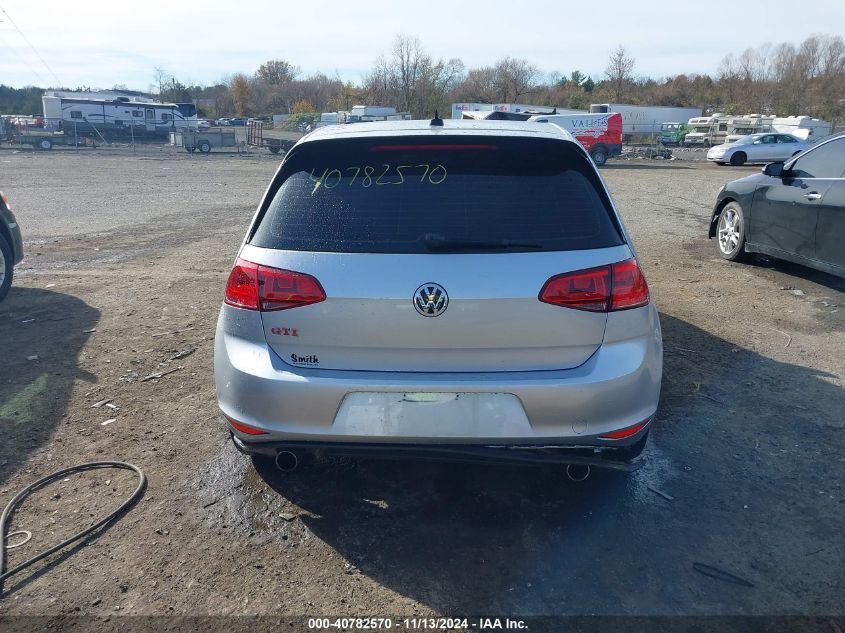 2016 Volkswagen Golf Gti Autobahn W/Performance Package 4-Door VIN: 3VW447AU3GM018142 Lot: 40782570