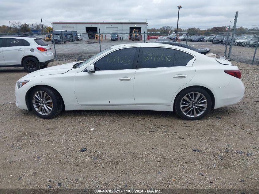 2021 Infiniti Q50 Luxe VIN: JN1EV7BP3MM705452 Lot: 40782621