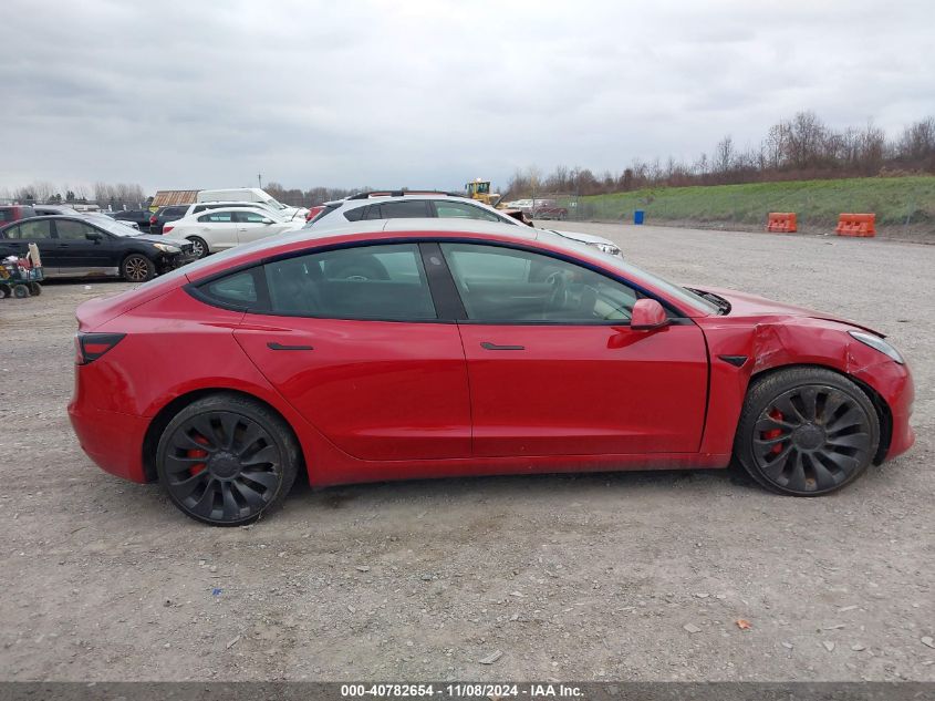 2023 Tesla Model 3 Performance Dual Motor All-Wheel Drive VIN: 5YJ3E1EC9PF408466 Lot: 40782654