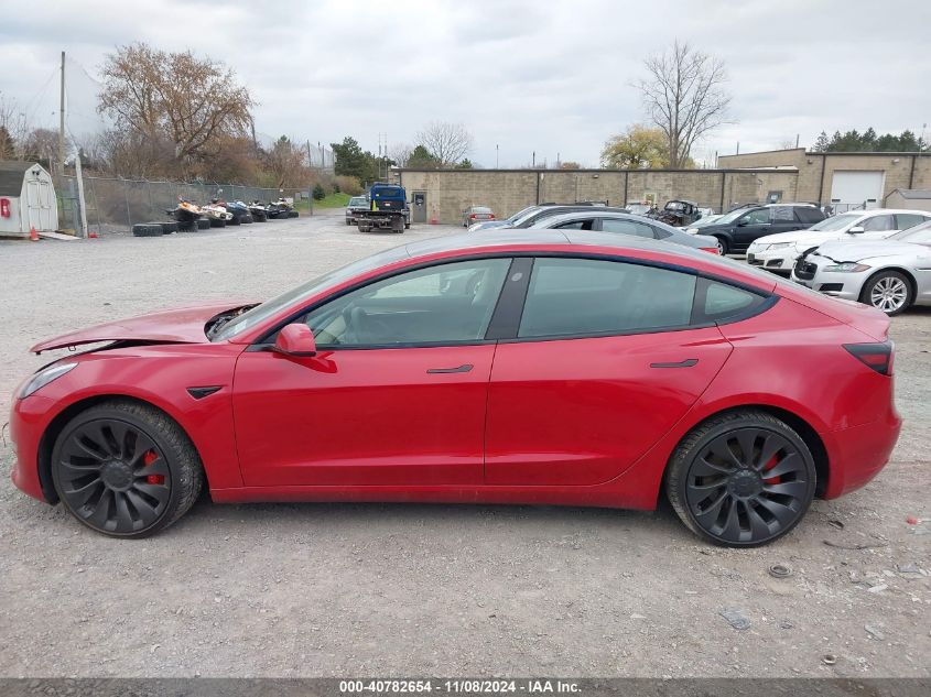 2023 Tesla Model 3 Performance Dual Motor All-Wheel Drive VIN: 5YJ3E1EC9PF408466 Lot: 40782654