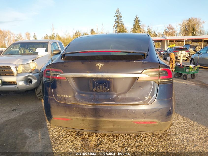 2016 Tesla Model X 60D/70D/75D/90D/P100D VIN: 5YJXCBE26GF020972 Lot: 40782666