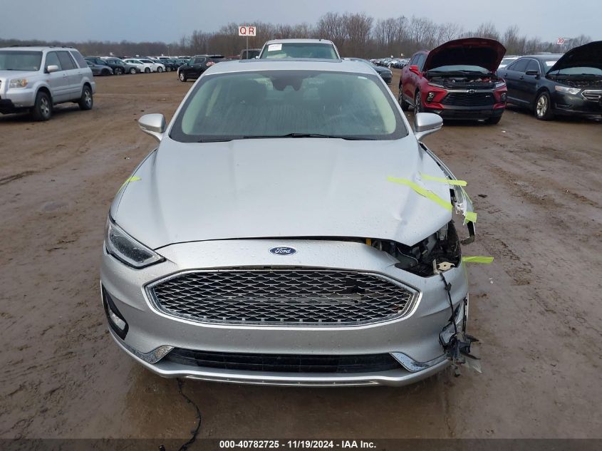 2019 Ford Fusion Hybrid Titanium VIN: 3FA6P0RU2KR197449 Lot: 40782725