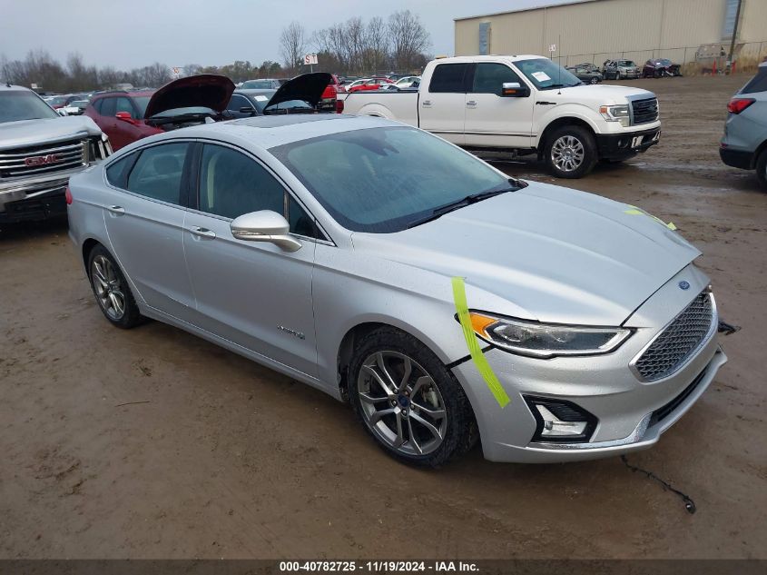 2019 Ford Fusion Hybrid Titanium VIN: 3FA6P0RU2KR197449 Lot: 40782725