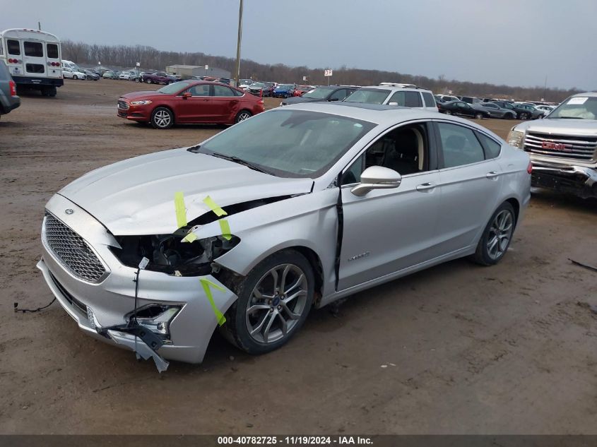 2019 Ford Fusion Hybrid Titanium VIN: 3FA6P0RU2KR197449 Lot: 40782725