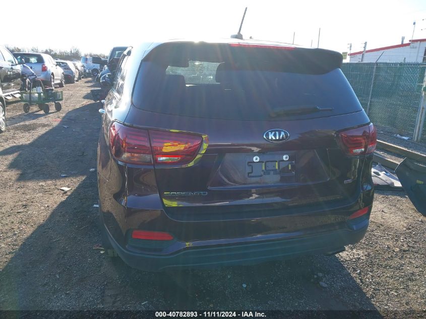 2019 Kia Sorento 2.4L Lx VIN: 5XYPG4A3XKG438693 Lot: 40782893