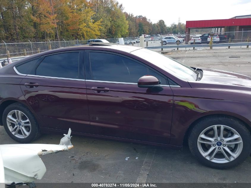 2018 Ford Fusion Se VIN: 3FA6P0HD2JR144217 Lot: 40783274