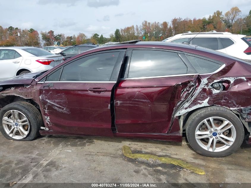 2018 Ford Fusion Se VIN: 3FA6P0HD2JR144217 Lot: 40783274