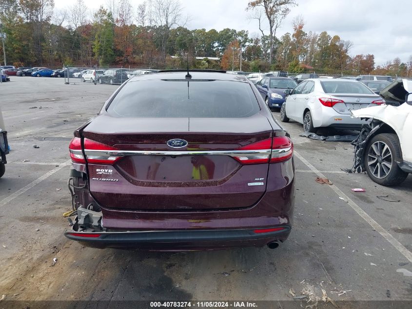 2018 Ford Fusion Se VIN: 3FA6P0HD2JR144217 Lot: 40783274