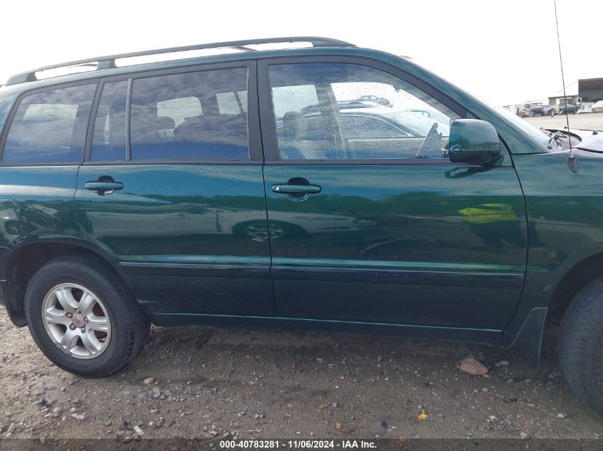 2003 Toyota Highlander V6 VIN: JTEHF21A330116622 Lot: 40783281