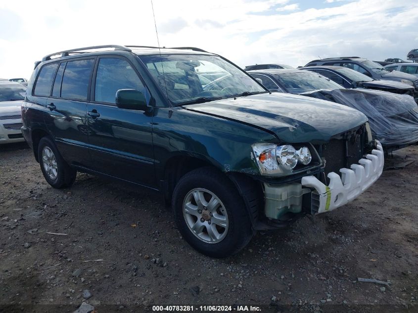 2003 Toyota Highlander V6 VIN: JTEHF21A330116622 Lot: 40783281