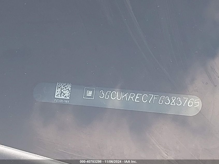 2015 CHEVROLET SILVERADO 1500 1LT/2LT - 3GCUKREC7FG383765
