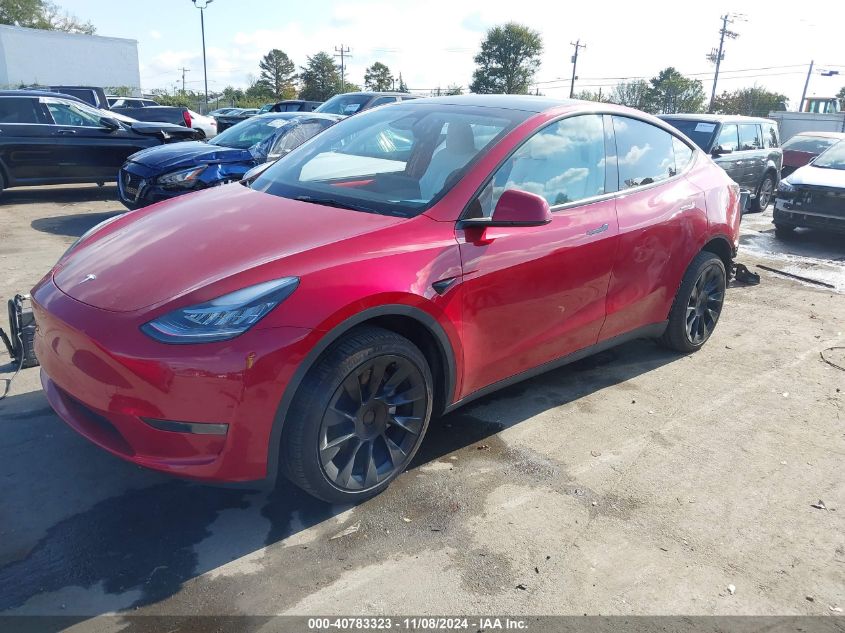 VIN 7SAYGDEE7PA155182 2023 TESLA MODEL Y no.2