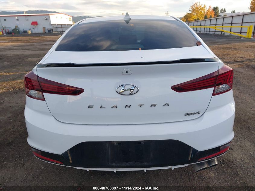 2019 Hyundai Elantra Sport VIN: KMHD04LBXKU839344 Lot: 40783397