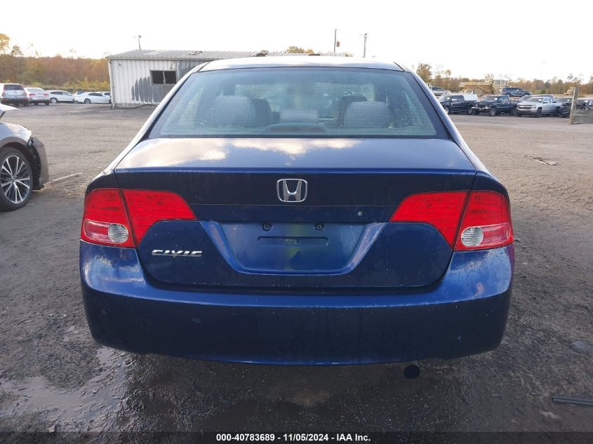 2008 Honda Civic Lx VIN: 1HGFA155X8L051132 Lot: 40783689